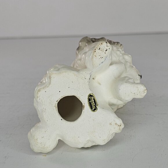 Vintage Josef Originals Ceramic Poodle Figurine Red Collar Yellow Flower - Picture 5 of 8